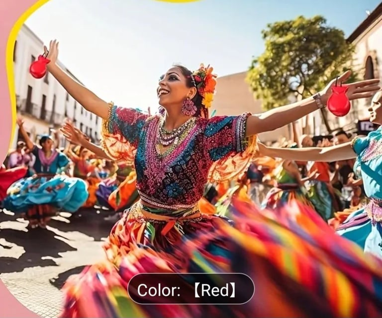 Vintage one pair of flamenco castanets 