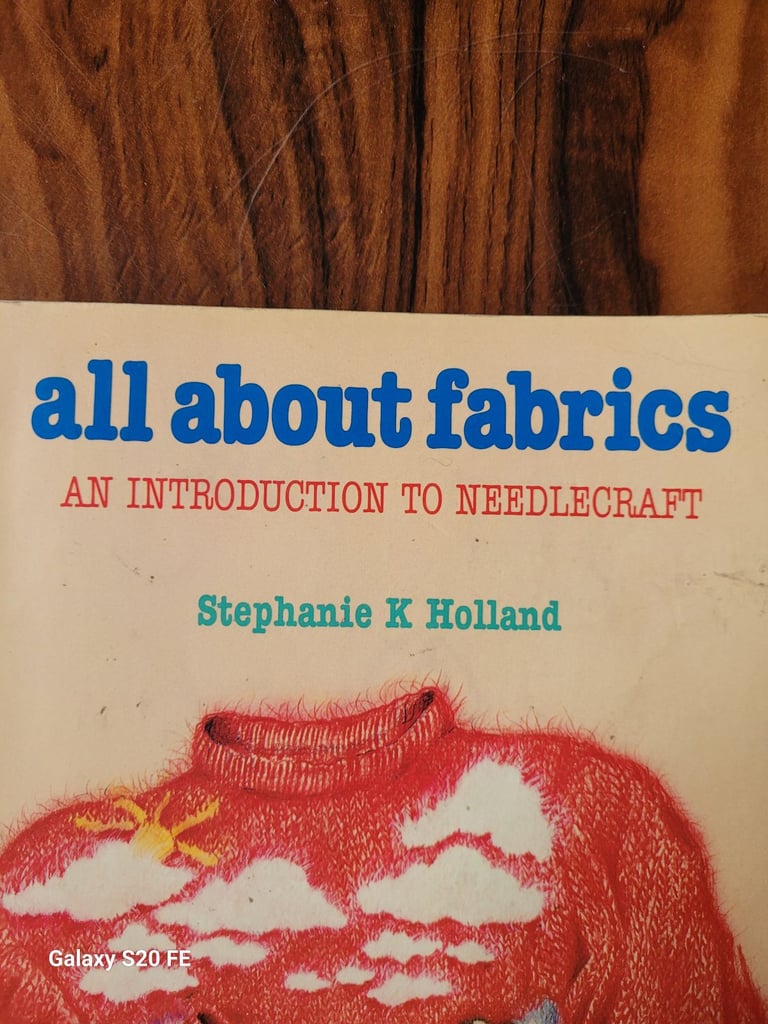Vintage 1986 GCSE Textbook: All About Fabrics - An Introduction to Needlecraft