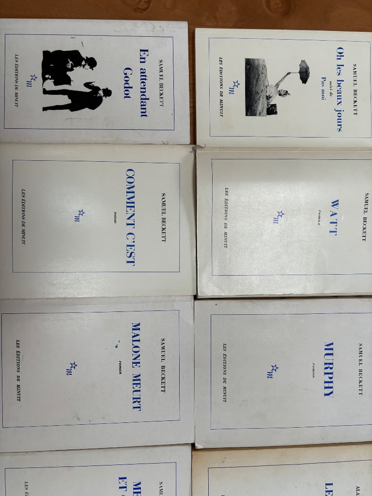 13 Samuel Beckett plays and novels.  French language Les Editions des Minuit 