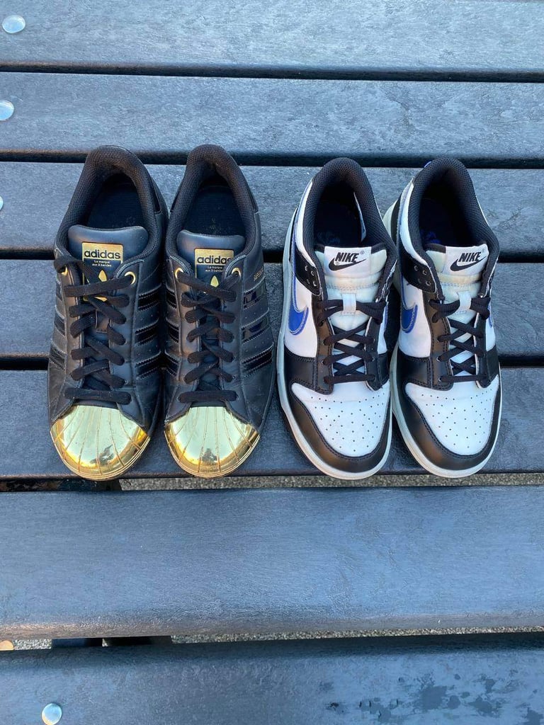 image for Shoe Bundle Rare Adidas Superstar Gold Toe + Nike Dunk Lows Size 6 + 6.5