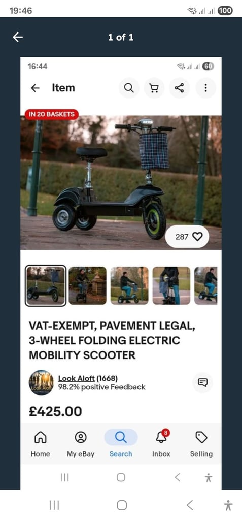 3 wheel electric mobility scooter 