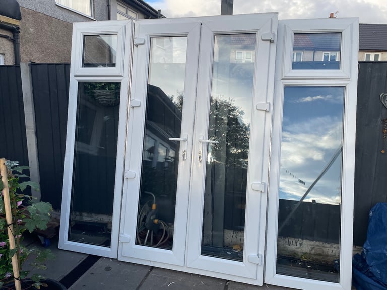 image for white pvc french doors 
