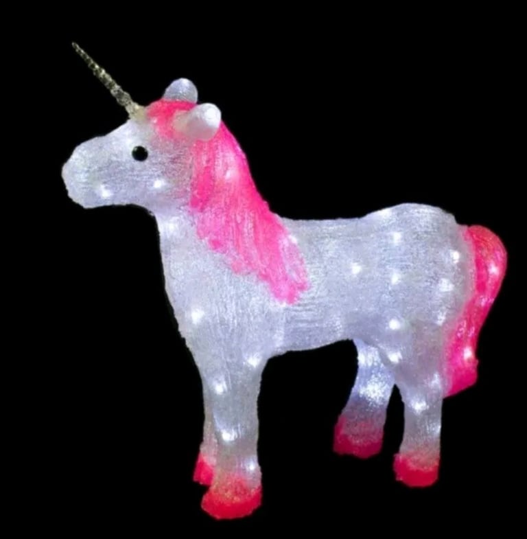 image for Acrylic Led Light Unicorn Indoor Outdoor Plug In Lamp Xmas Party Deco