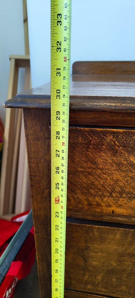 Antique pine drawers h-76cm w-90cm d-44cm