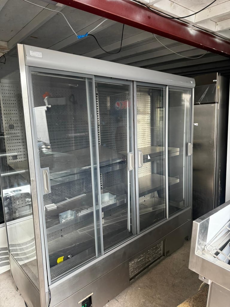 Commercial drinks fridges sliding doors like new cafe shop restaurant 