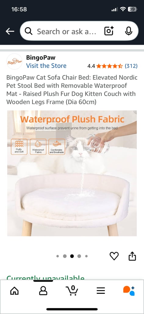 Cat sofa bed