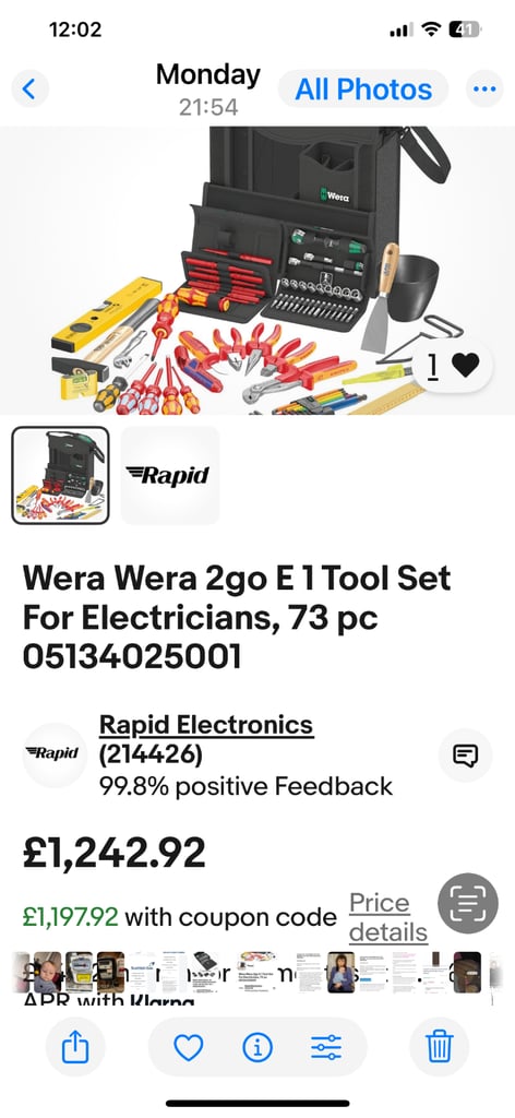 image for Wera 2 go 73 peice tool kit 