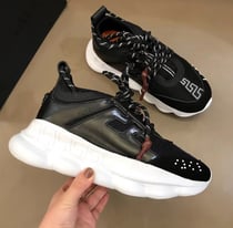 image for Versace Chain reaction Black Trainers