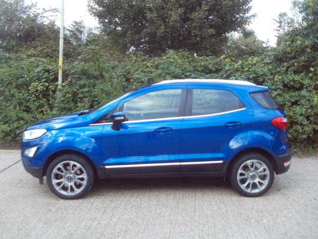 2019 Ford Ecosport 1.0 EcoBoost Titanium 5dr Auto Blue 41k Miles Years MOT Warranty HATCHBACK Pet...