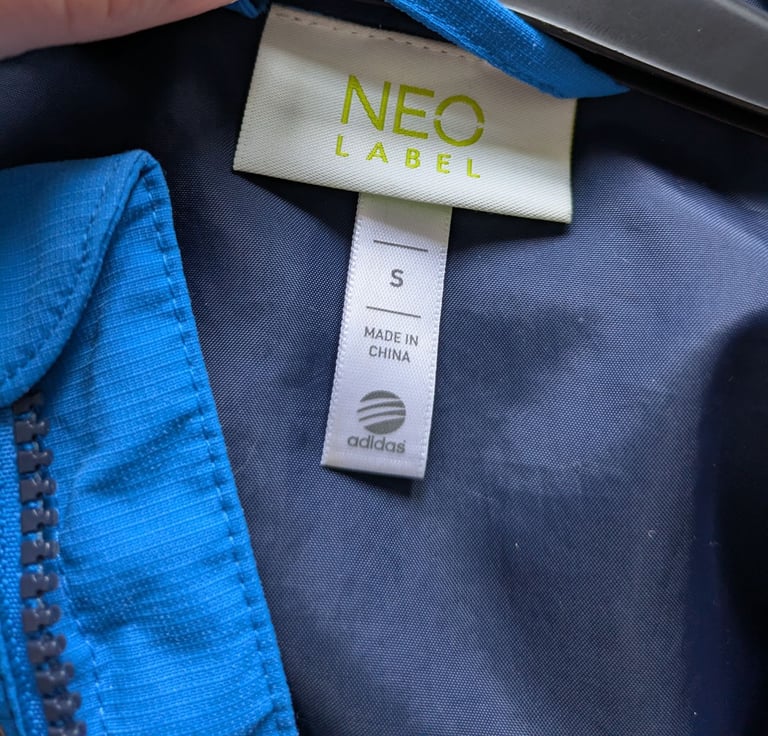 Mens size small boys 15-16 years Adidas two tone blue parka jacket s 