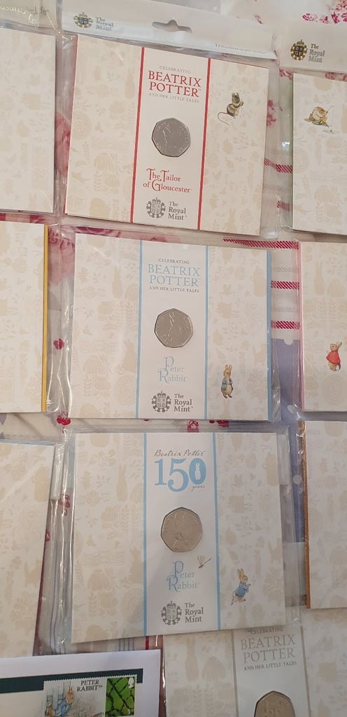 Beatrix Potter Peter Rabbit 50p full set if 15 Royal Mint