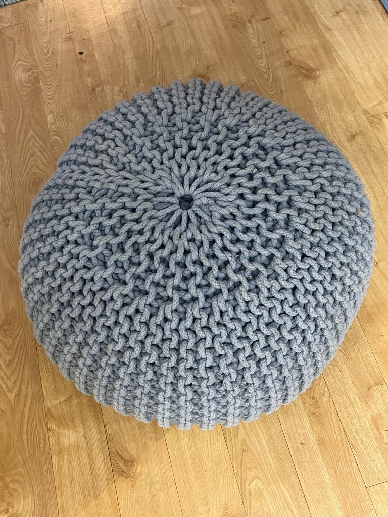 Annie 60cm Wide Round Solid Colour Pouffe Ottoman