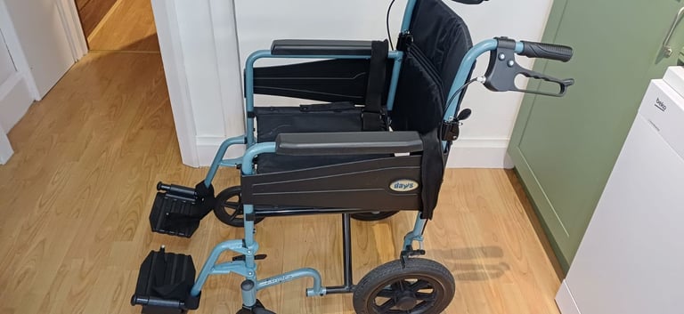 image for Days Lightweight Folding Wheelchair for Adults, with Footrests, Padded Seat