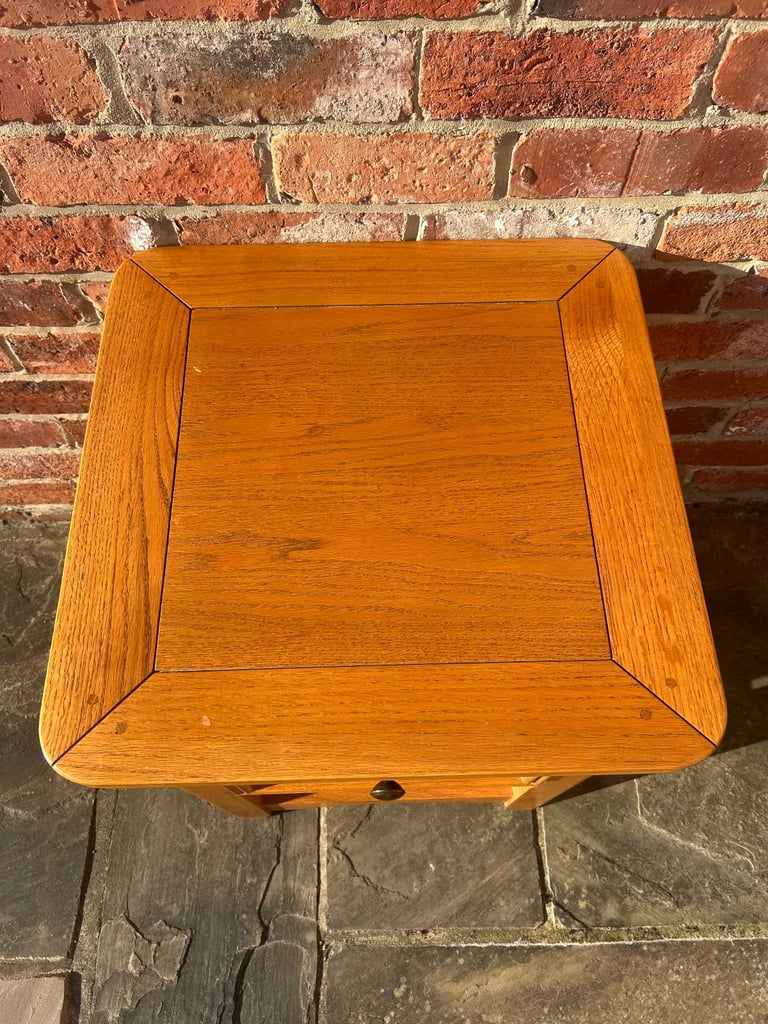 Rustic Solid Oak Side Table - Great Condition 