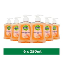Dettol Anti-bacterial Liquid Hand Wash Revitalise Raspberry or Grapefruit 6x250ml