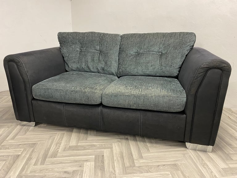 Dfs 3 & 2 grey fabric sofas suite 