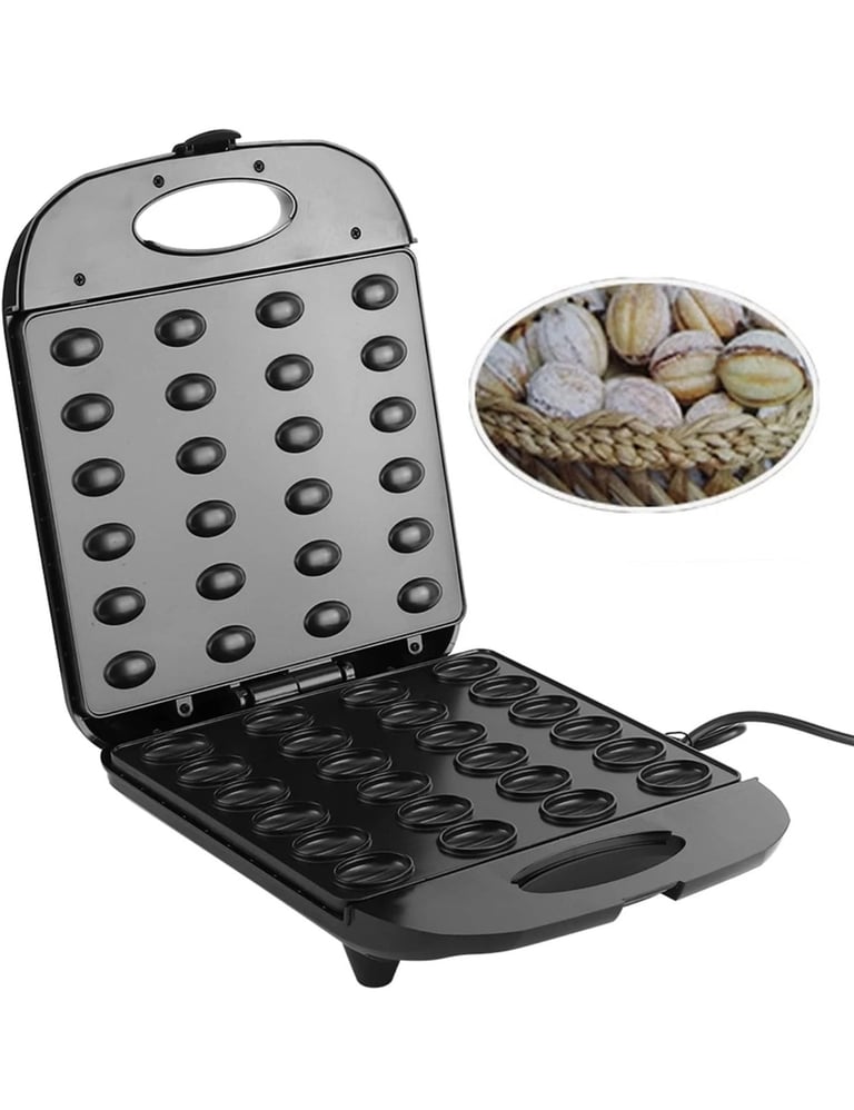 Double Sided Heating Electric Nut Walnut Cake Biscuits Maker with Non Stick Coat