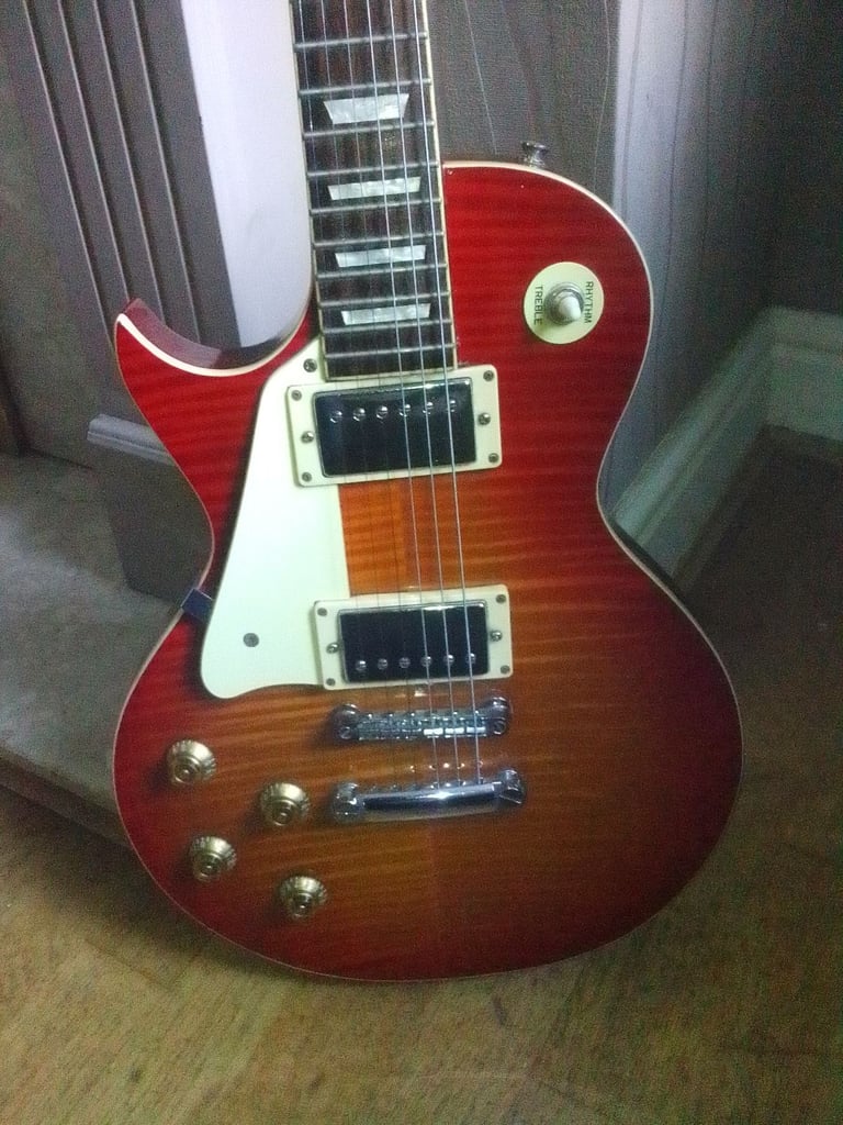 Vintage Les Paul style elec guitar LEFT HANDED