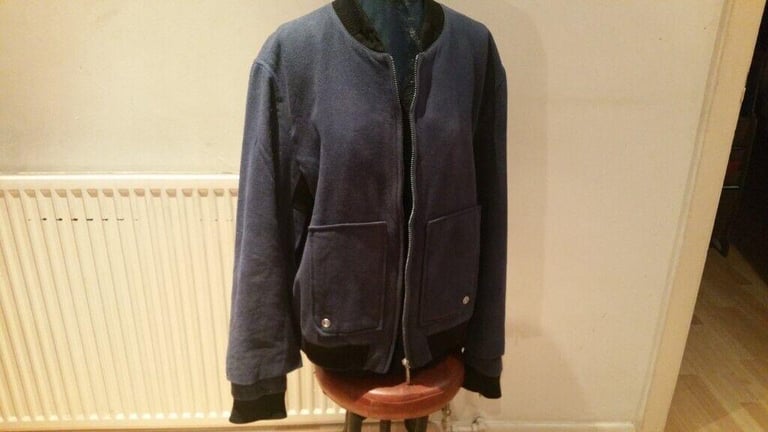  Rare Vintage 90's Designer BALENCIAGA PARIS Stylish Wool & Silk Warm Bomber Jacket. Size : 54 ( S )