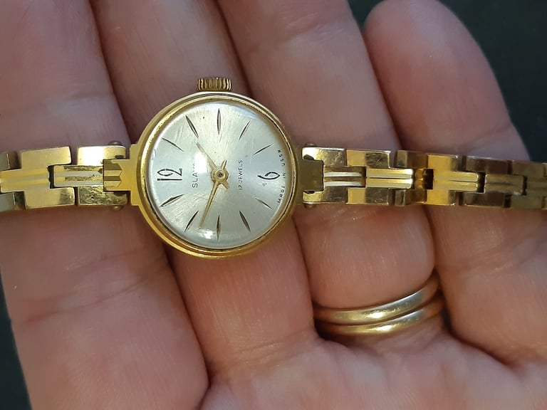 Gold plated watch vintage 