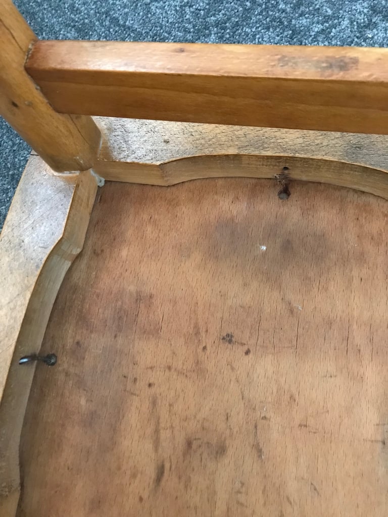 Vintage retro kitchen stool with vinyl top
