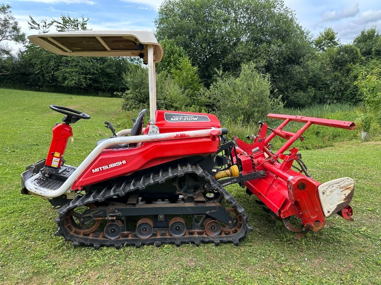 MITSUBISHI MRT-21DW Track Compact Tractor & 1.6 Meter Rotavator WATCH VIDEO 
