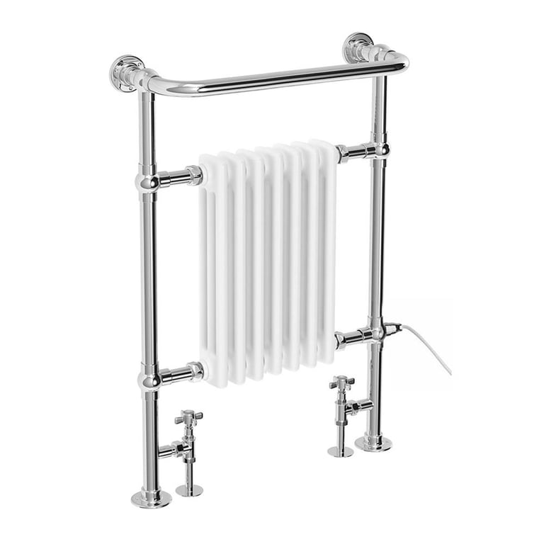 Crown Heated Towel Rail (Chrome & White)--- Special Offer -- £160