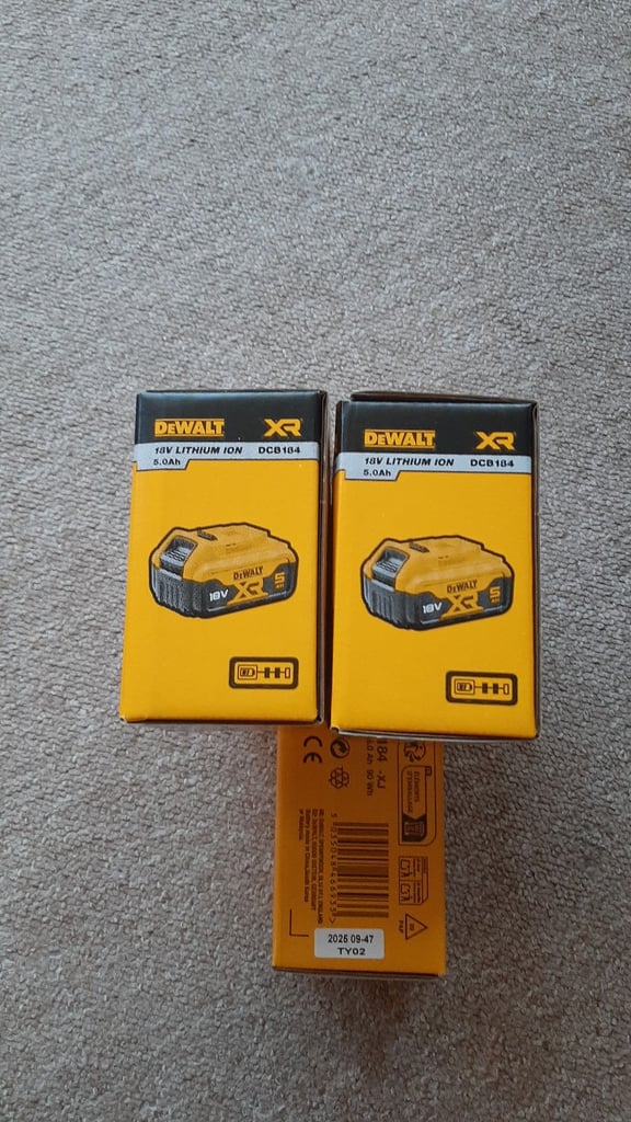 Dewalt 18v 5ah Battery. £40 each.
