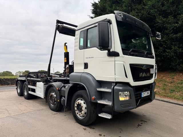 image for 2017 17 MAN TGS 35.460 E6 8X4 Hyva hook loader sheet VBG drawbar