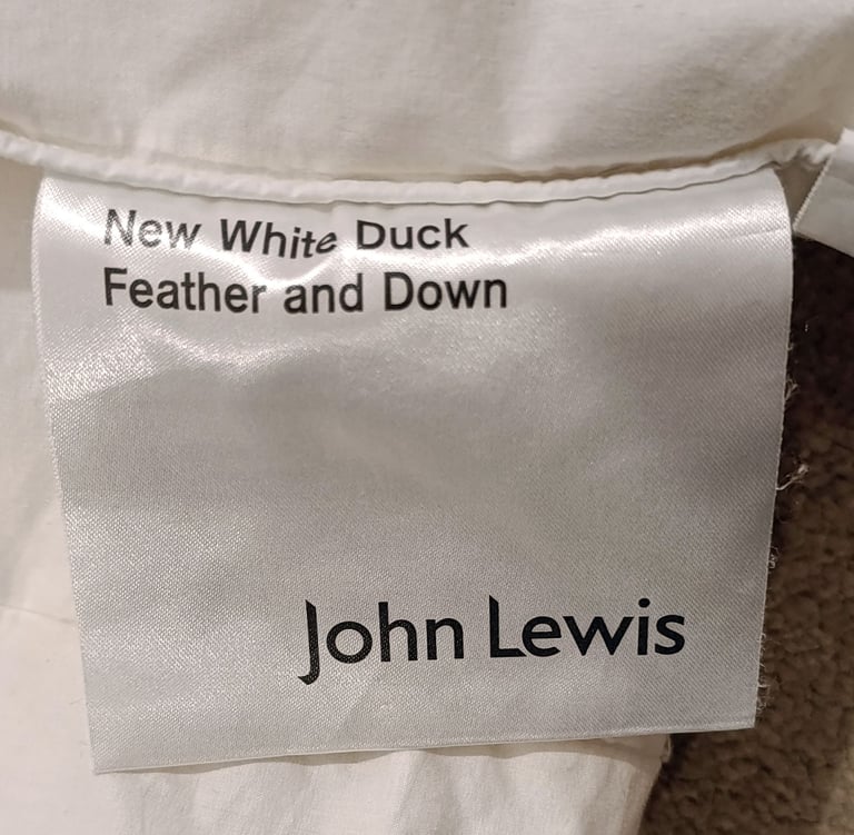 King size duck feather and down quilt duvet by John Lewis : Min 10.5 tog