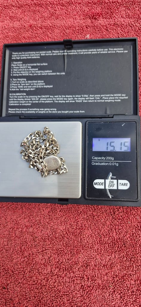 Silver locket necklace 