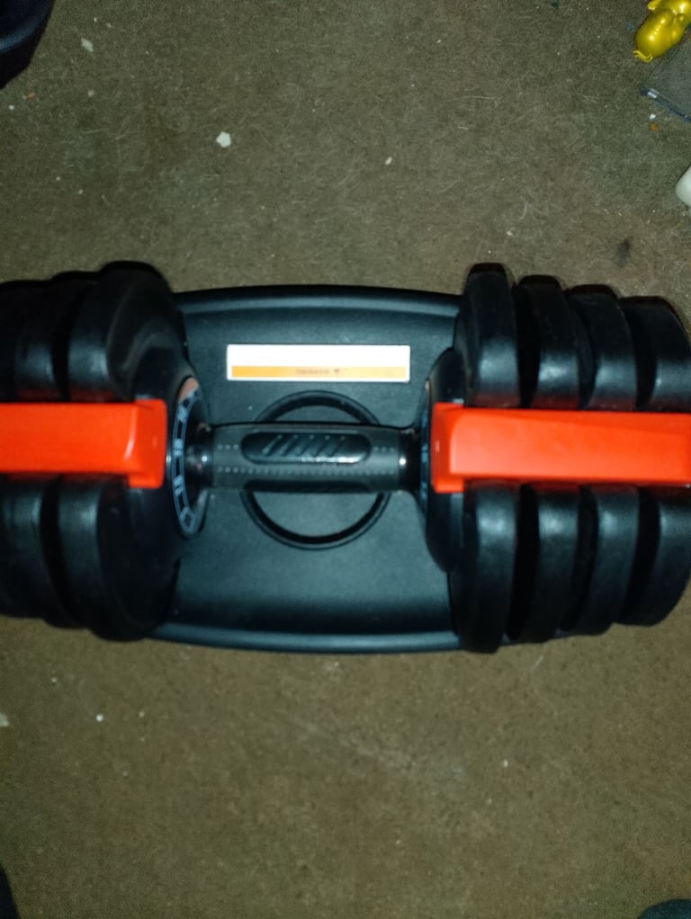 image for Adjustable dumbbells with stand 