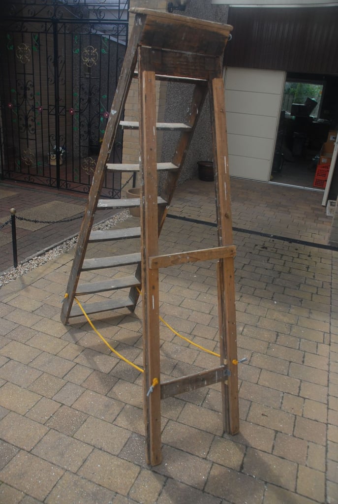 Two Traditional Wooden Step Ladders (Prestige, CCM)