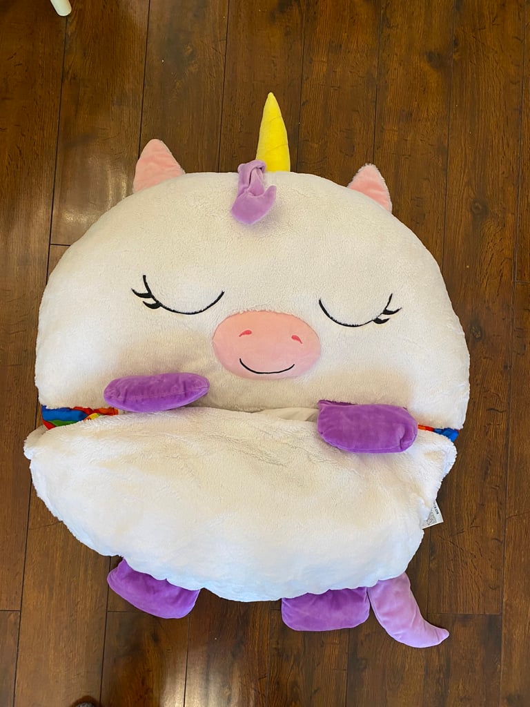 image for Happy Nappers white Unicorn child’s cushion / sleeping bag