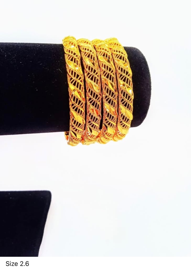 Desi Asian Pakistani Indian Ethnic Dubai Bangle/karra sets. Perfect for Weddings, Eid, Parties