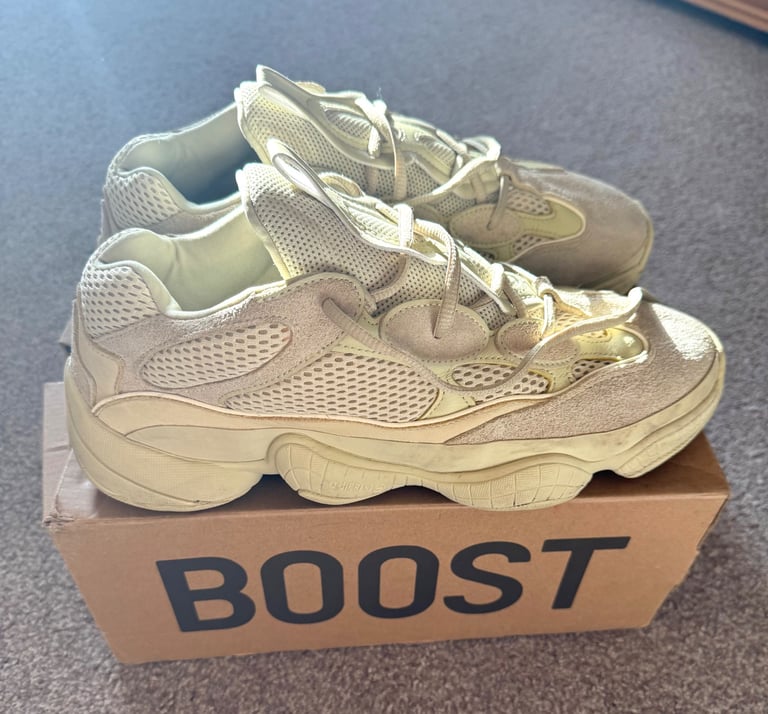 image for Adidas Yeezy 500 Super Moon Yellow Trainers Size Uk 11