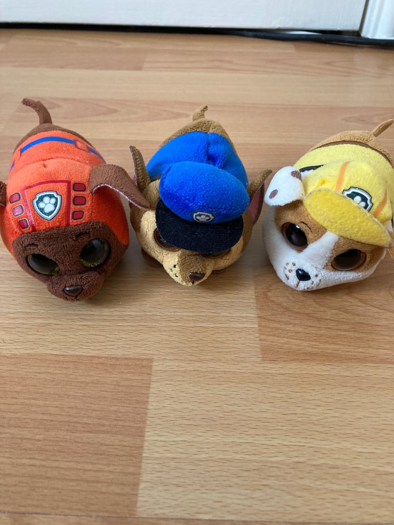 image for 3 x paw patrol soft animal toys