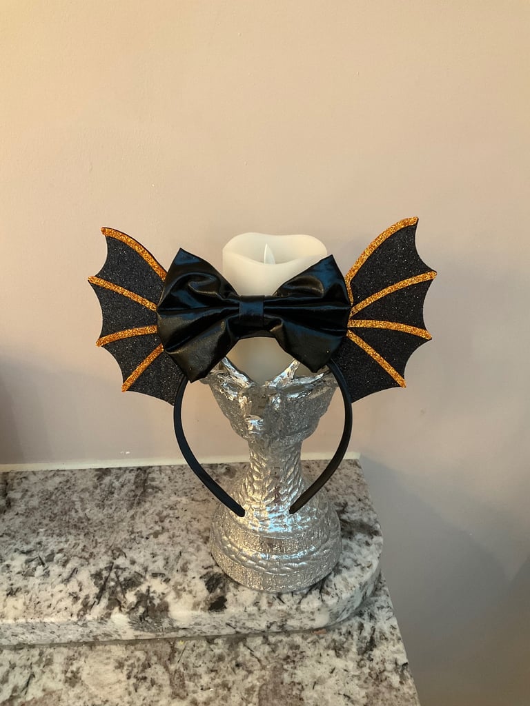 image for Disney Halloween 🎃 Bat Ears with Black Bow