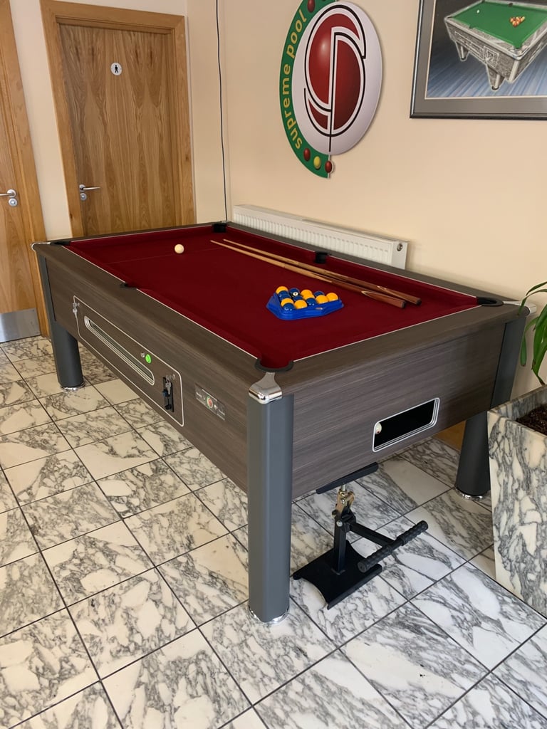  NEW Match Storm Grey Slate Bed Pool Table Electronic