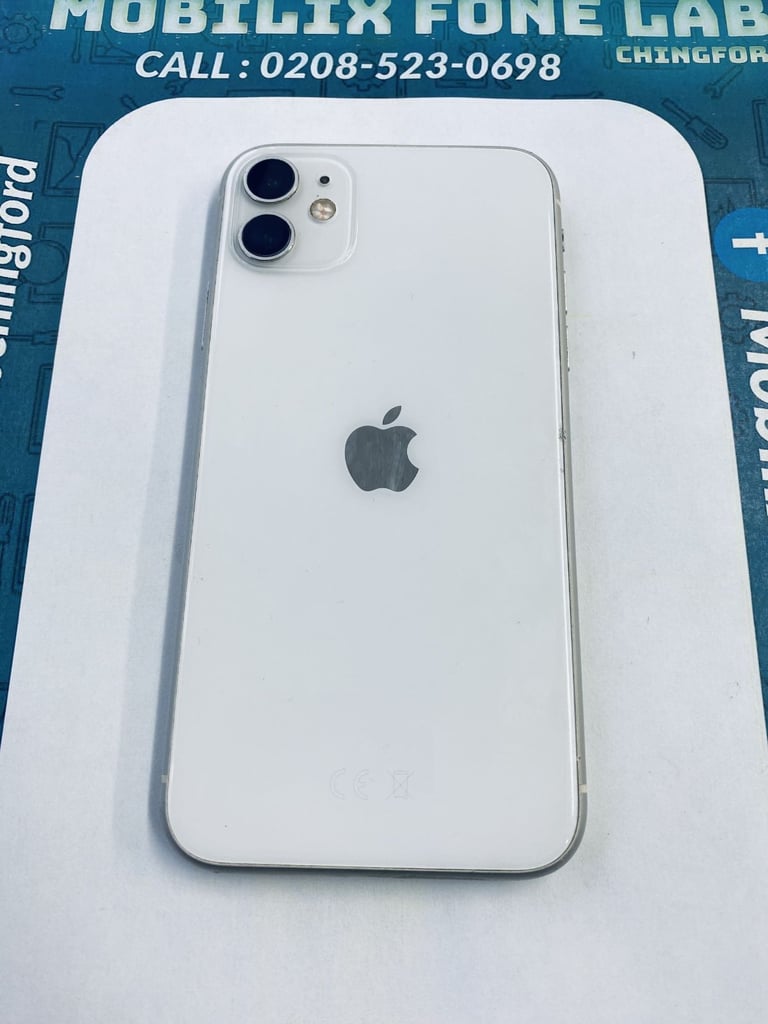Apple iPhone 11 64GB White Unlocked Battery Health 100% Face ID Working Latest iOS 26.0.1