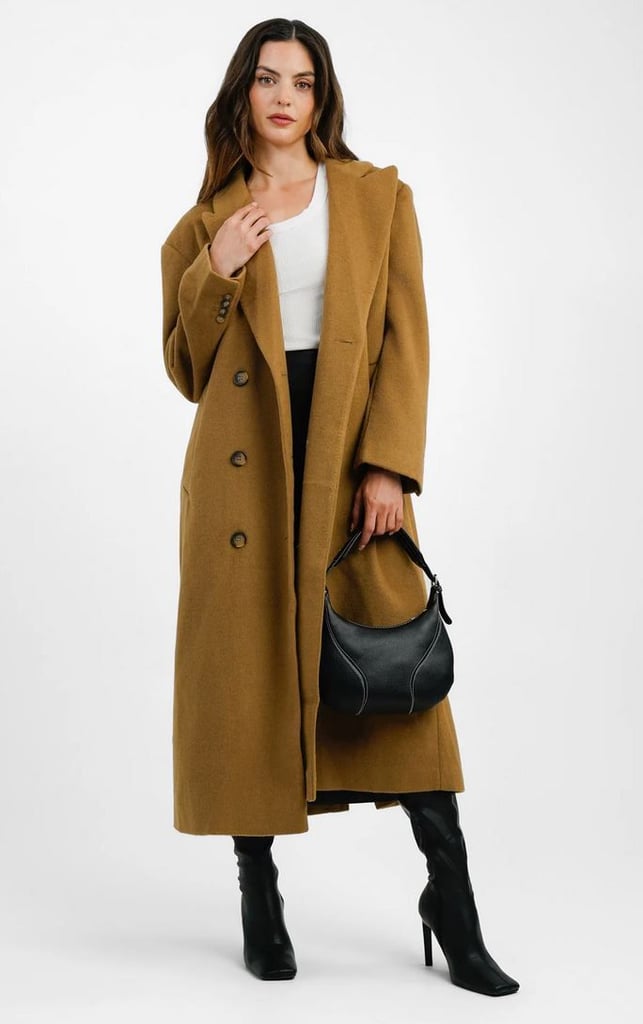 Topshop women's Smart Oversized Longline Coat in Camel  size UK 10  - £40.00 - brand new 