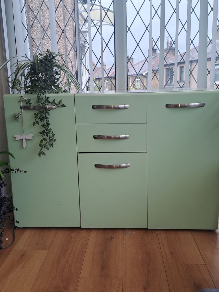 Beautiful green solid sideboard 