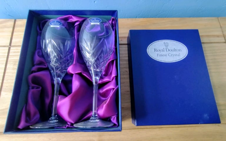 Vintage Royal Doulton Juliette Goblets (BOXED)
