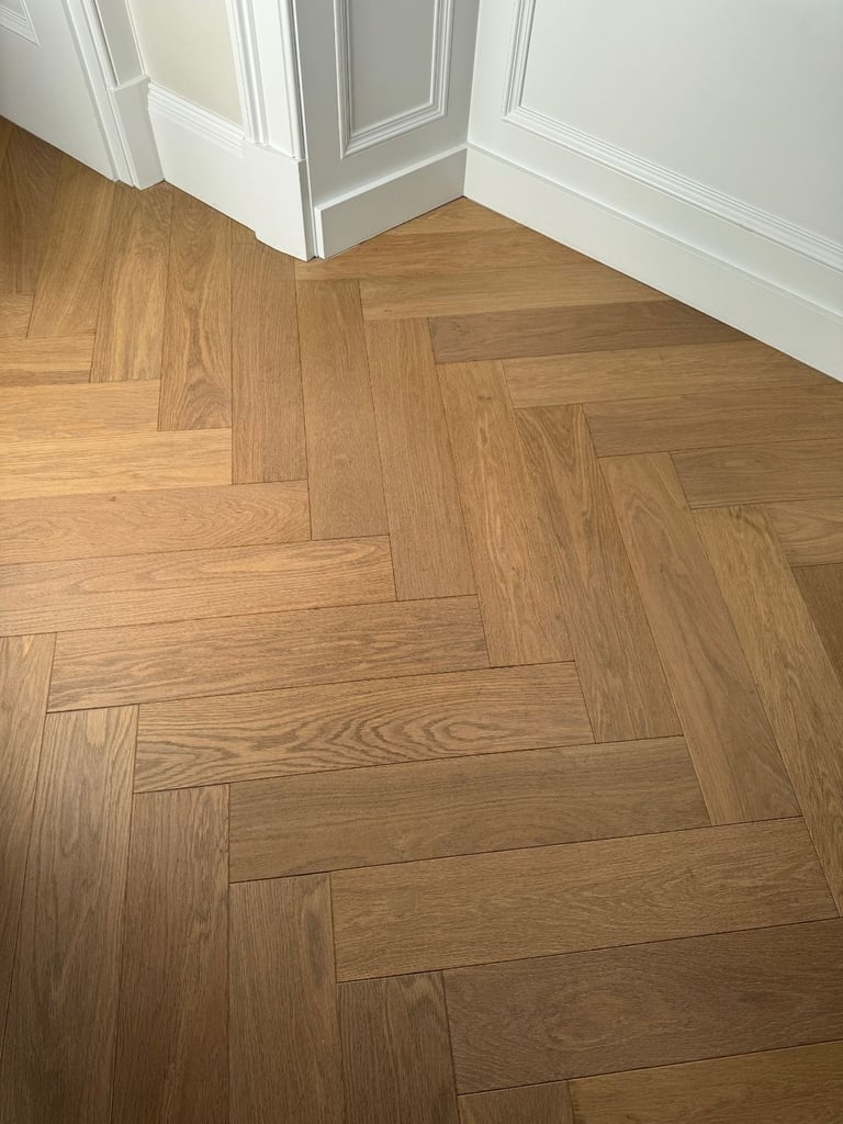 15mm Smoked Oak Engineered Herringbone Flooring