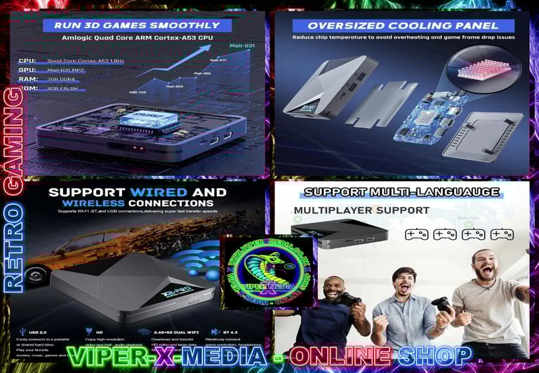 SUPER CONSOLE X2 PRO HDMI 4K – ANDROID RETRO GAMING SYSTEM + TV BOX (256GB)