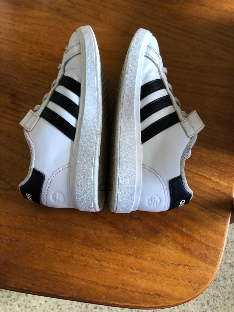 Adidas boys white trainers size 13