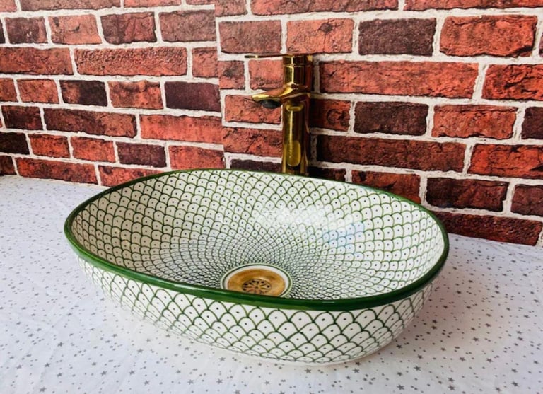 image for Moroccan Handmade Basin 30x21cm