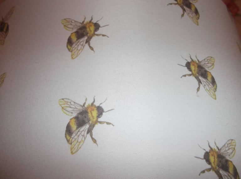 Large Drum Shaped Lampshade with Lovely Bees Design.