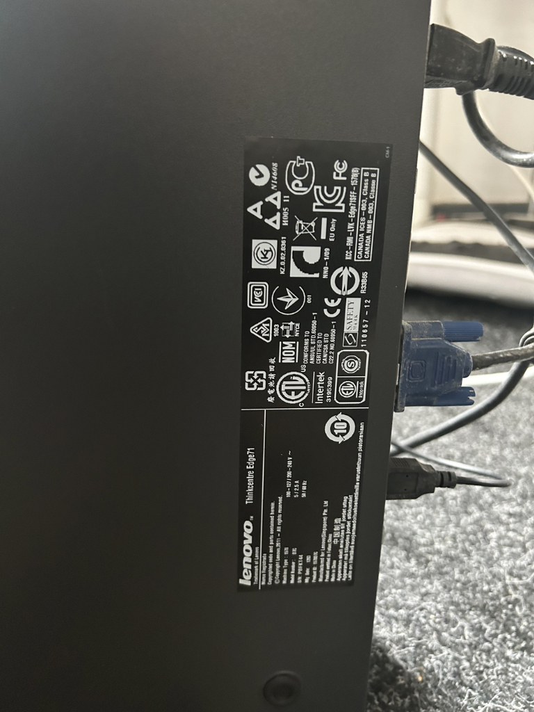 Lenovo Thinkcentre Edge 71 PC Tower, Samsung Monitor + Keyboard