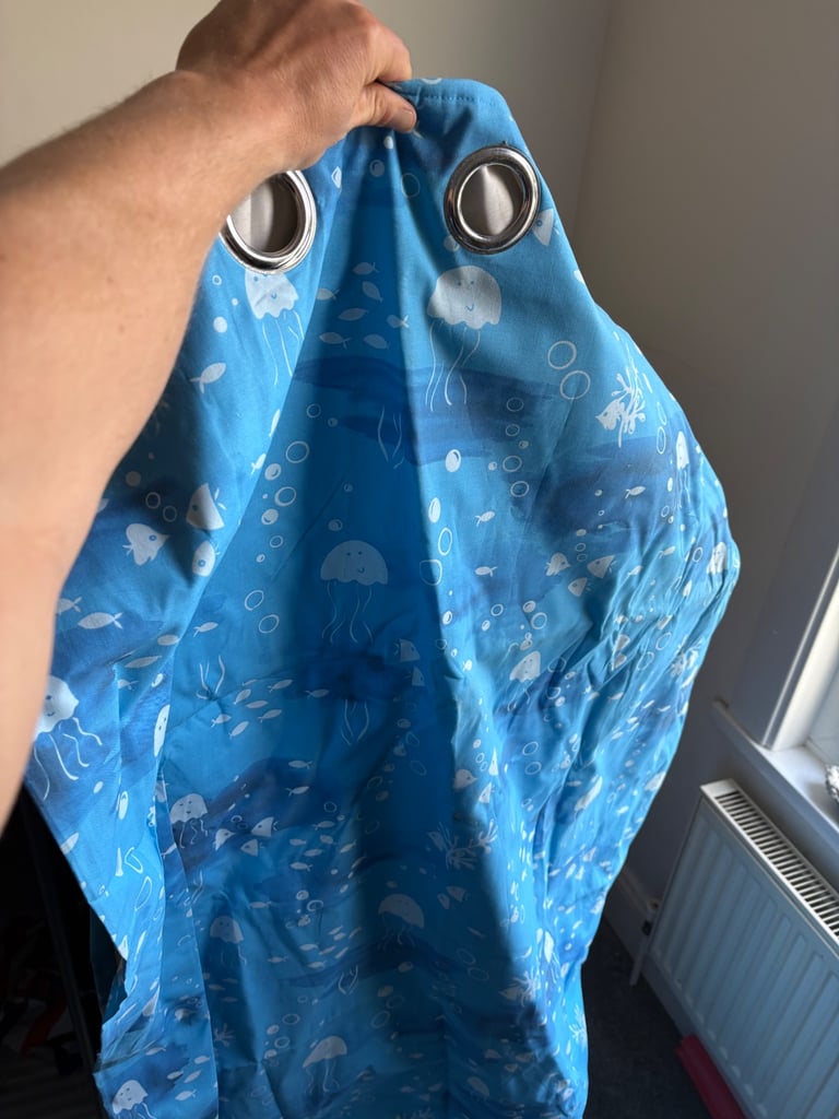 Two sea design curtains 